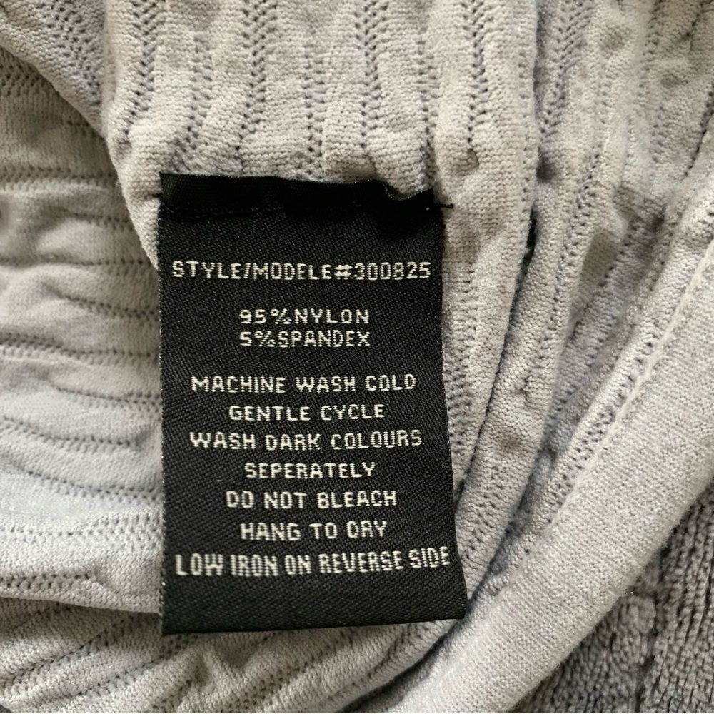 River Island Gray Ribbed Bodycon Midi Dress Stretchy Sleeveless Minimalist - Picture 6 of 8
